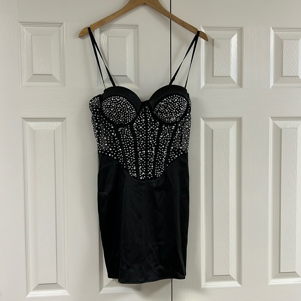 Disco Dancing Bodycon Dress in black. Brand new never worn.